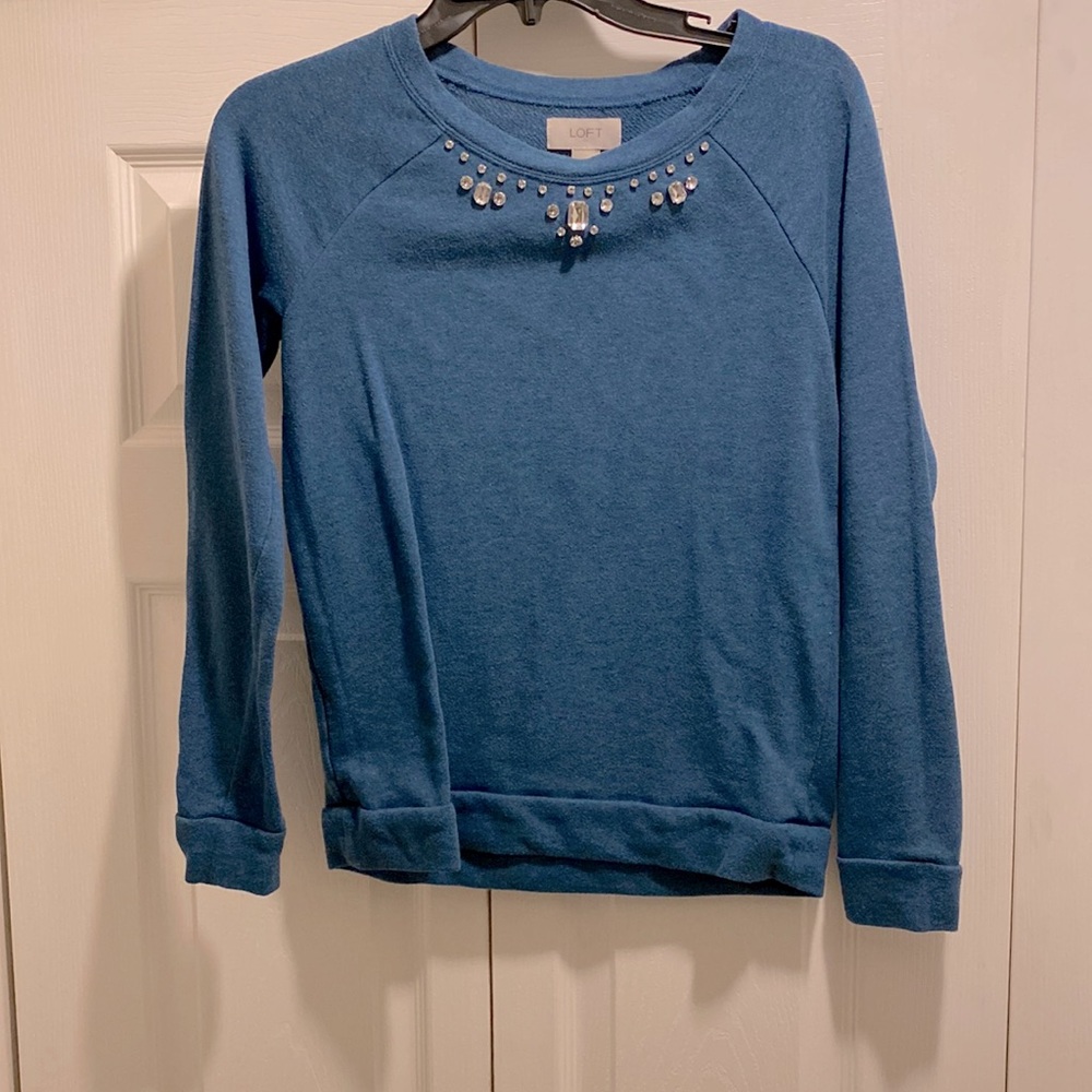 Loft Sweater with Bead Embellished Jewel stones